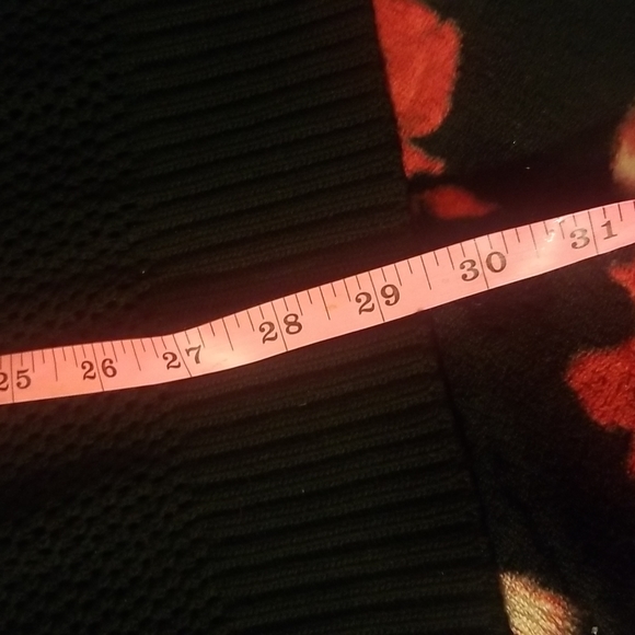 Nordstrom's KERISMA Rica Black Mesh Sheer Top. Earth Tones accent V-Neck - Picture 7 of 15